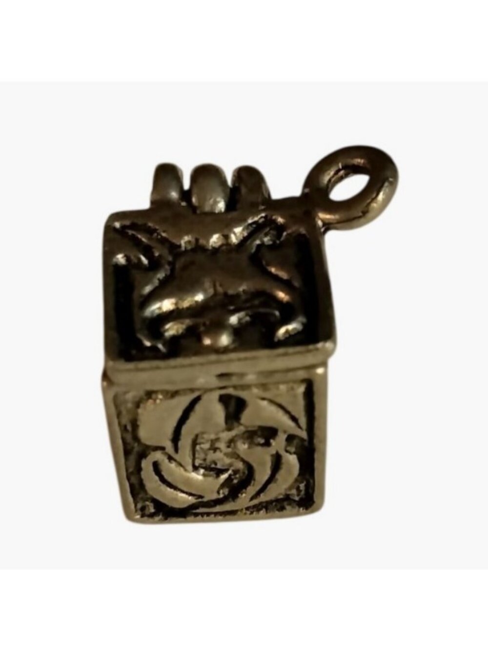 Prayer Box Charm Praying Hands Design Silver Metal - Picture 5 of 14